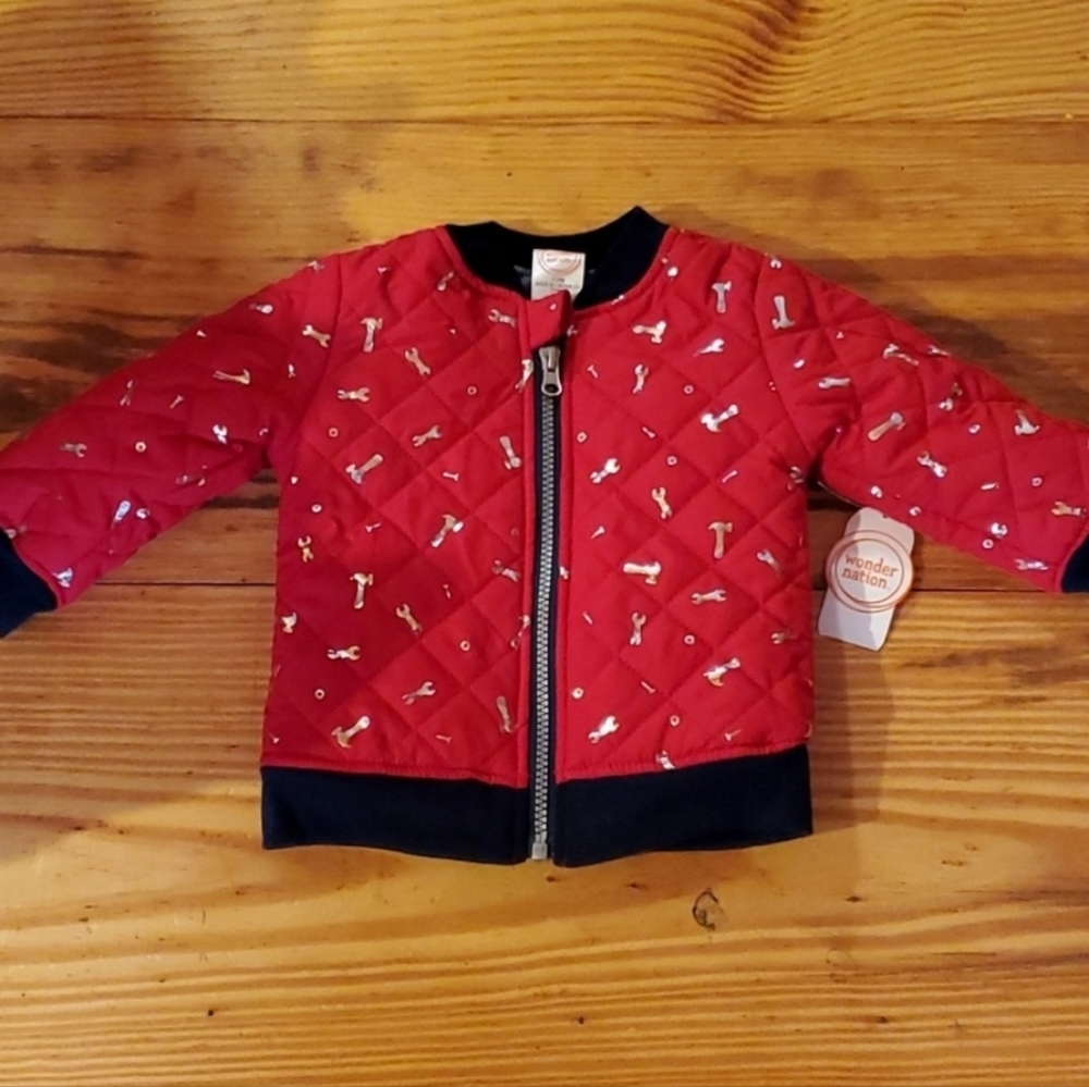 Boys 12M Hammer and Wrench 🛠 Wonder Nation Jacket NWT